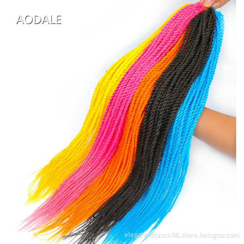 Crotchet Box Braids Hair Extensions Ombre Brown Burgundy Crochet Braids Synthetic Low Temperature Fiber